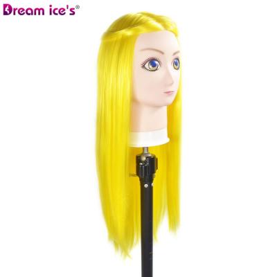 China Wholesale Gold Styrofoam Mannequin Head Dream Ice Synthetic Hair Mannequin Head for sale