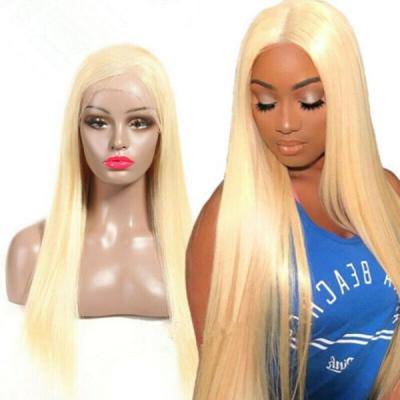 China Dream.Ice Alibaba Silky Straight Wave Ombre Express 13x4 Blonde Lace Front Human Hair Indian Hair Wigs Tie Straight 130 Density for sale