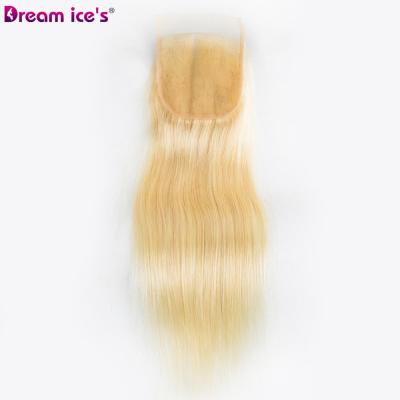 China Wholesale Price Good Quality Brazilian Virgin Lace Closure 4*4 Virgin Blonde 613# for sale