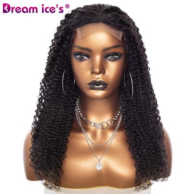 China Hot Selling Dream.Ice Curly Curly 18inch Lace Front Wig Hair Mix Curly Wigs Lace Front Wig Not Full Synthetic for sale