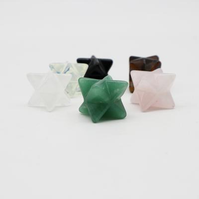 China Feng Shui Natural Merkaba Star Pocket Stone for Home Ministry Decoration Energy Healing Geometry Crystal for sale