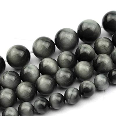 China Jewelry Making AA Quality Natural Hawk Eye Eagle Eye Healing Power Gemstone Polished Smooth Loose Beads for sale