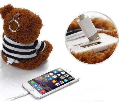 China OEM Cartoon Gift Cartoon Teddy Bear Power Bank Promotional Doll 10000 mah For Smartphone for sale