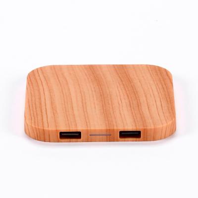 China Universal Mobile Phone Original Wooden Qi Wireless Fast Charger for iphone8/X/Samsung/galaxy note5 note6 for sale