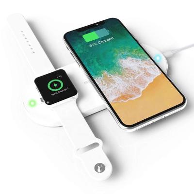 China Mobile Phone Charging Dual Fast Wireless Charger, 2-in-1 Protection Induction Charger Wireless Charging Base For Apple Watch Series for sale