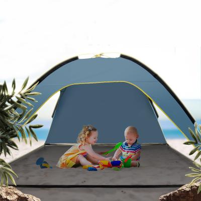 China Extended Type 2021 New Design 3-4 Person Family Sunshade Waterproof Outdoor Summer Beach Tents for sale