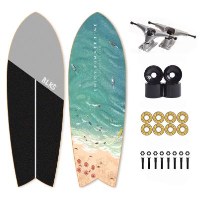 China High Quality Professional Youth Truck CX4 Fish Surfboard Skate Deck 7 Ply Canadian Maple Surf Skate Board for sale