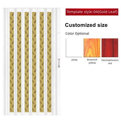 China Modern Top Track PVC Sliding Door Shower Glass PVC Accordion Door Heat Insulation for sale