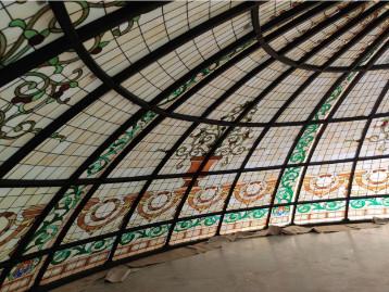 China Tiffany Architectural Stained Glass Dome Large Skylight Style for sale