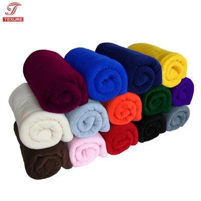 China Anti-pilling roll up fleece promotional blanket with Carry Handle for sale