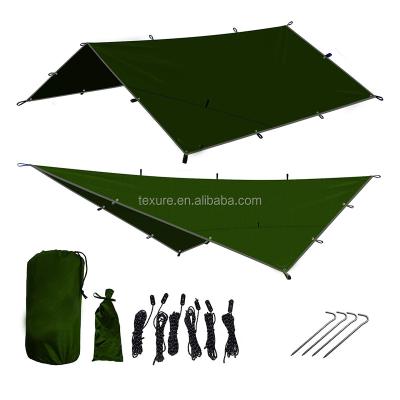 China Lightweight Compact Waterproof Rain Fly Hammock Tarp Camping Tent Shelter Cover Sunshade for sale