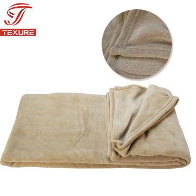 China Large Size Super Soft Anti-pilling Thick Warm Winter Coral Fleece Plush Micro Blanket With Hemmed Edge for sale