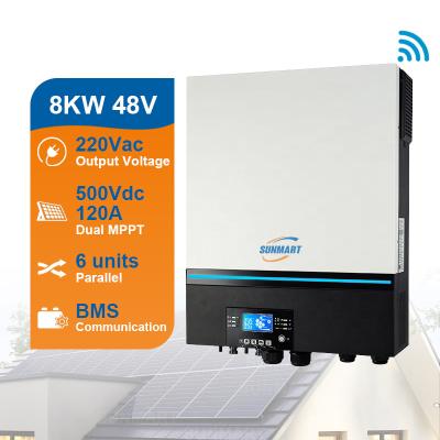 China Yes New Arrival Competitive Wholesale Price 8000w 8kw Solar Off Grid Inverter 3 Phase for sale