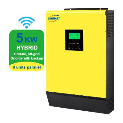 China 5KW On Off Grid Tie Solar Hybrid Inverter With Battery Backup 120 x 295 x 468 mm for sale