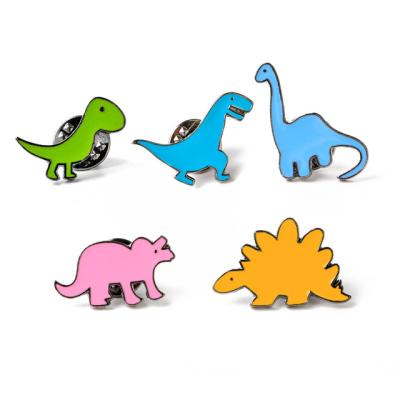 China High quality cute Anime pins enamel pins with factory price dinosaur brooch wholesale hot sale for sale