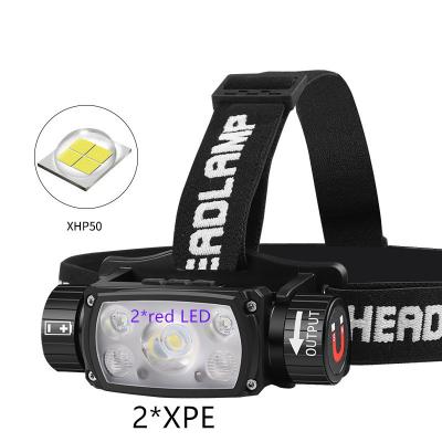 China Type-C LIGHT 21700 Battery 800LM Rechargeable Led Headlight XHP50LED Headlights for sale