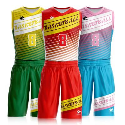 China Breathable Ex Factory Price Sportswear Mens Refreshing Shorts Wear Black And Green Basketball Team Uniforms Sets Custom for sale