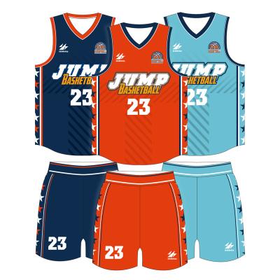 China Breathable Custom Design Breathable Sport Basketball Jersey Set Custom Wear Sublimation Reversible Basketball Uniform for sale