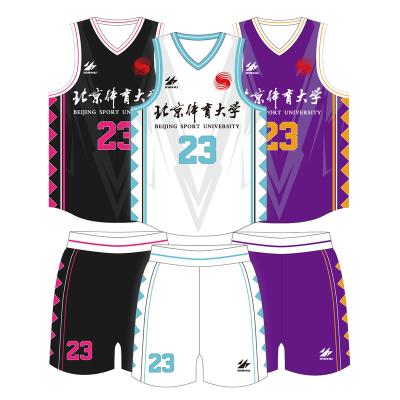 China Breathable High Quality Men's Custom Reversible Youth Set Basketball Tank Top Basketball Uniform Wear For Sports for sale