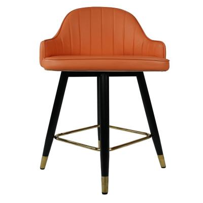 China Eco-friendly Factory wholesale nordic Household furniture leather seated high stool bar chairs for kitchen bar for sale