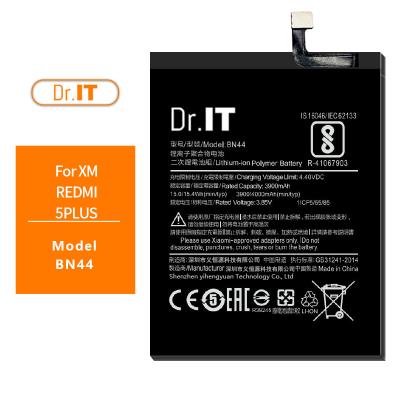 China Mobile Phone Dr. IT 3900mAh 3.85V For Xiaomi Mobile Battery XM Redmi 5plus Battery BN44 for sale