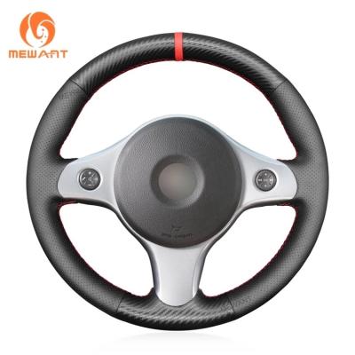 China Hand Sewing Black PU Leather Car Accessories Steering Wheel Cover for Alfa Romeo 159 2007 for sale