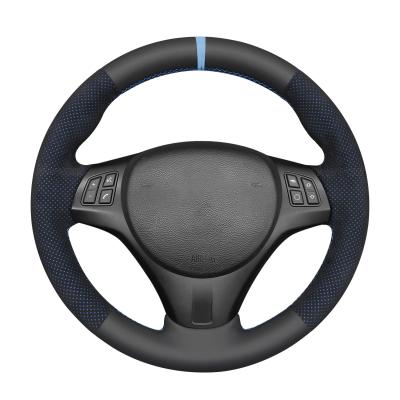 China Soft Suede Strip Leather Steering Wheel Cover for BMW 1 Series E 3 Series E X1 M3 2005-2013 for sale