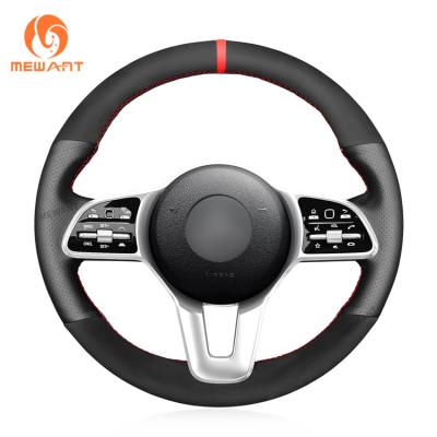 China Beige Hand Sewing Soft Suede PU Leather Steering Wheel Cover for Mercedes-Benz A-Class E-Class W177 W205 C118 W213 W463 W167 Sprinter for sale