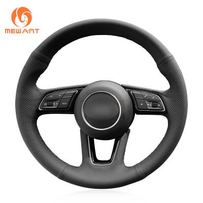 China Leather Steering Wheel Cover for Audi A3 A4 A5 S3 S4 S5 RS 4 2015-2022 3-Spoke Wheel for sale