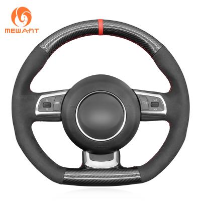 China Hand Sewing Carbon Suede Steering Wheel Cover for Audi A3 8P S3 R8 GT TT TTS RS Spyder for sale