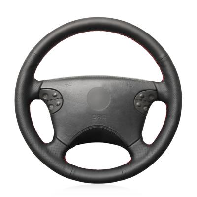 China 4-Spoke Wheel Genuine Leather Car Steering Wheel Cover for Mercedes-Benz W210 E-Class for sale