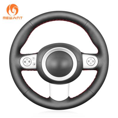 China 2001-2006 Pink and Black Leather Steering Wheel Cover for BMW Mini Hatchback/R50/R52/R53 for sale