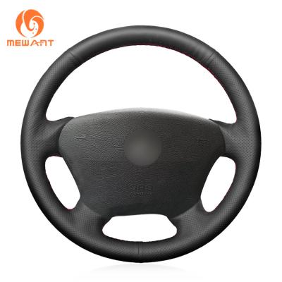 China 1998-2005 M-Class W163 Custom Genuine Leather Steering Wheel Cover for Mercedes-Benz for sale