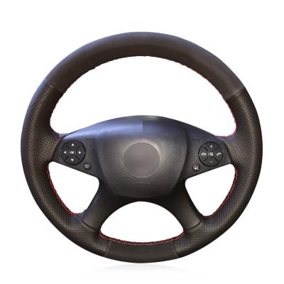 China Mercedes-Benz W204 C-Class Fan Club Design Style Custom Leather Steering Wheel Cover for sale