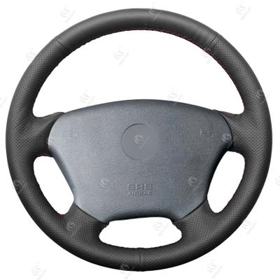 China Mercedes Benz W163 Hand Stitched Steering Wheel Cover with Black Artificial Leather for sale