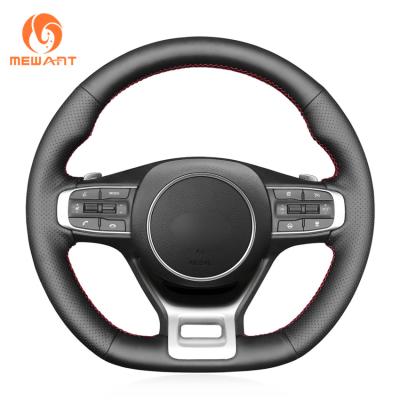 China Pruple Artificial Leather Hand Sewing Steering Wheel Cover for Kia Sportage K5 GT Line 2021 2022 2023 for sale