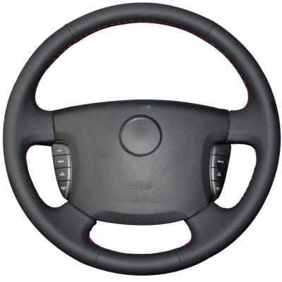 China Upgrade Your Ssangyong Actyon Kyron with Black Artificial Leather Steering Wheel Skin for sale