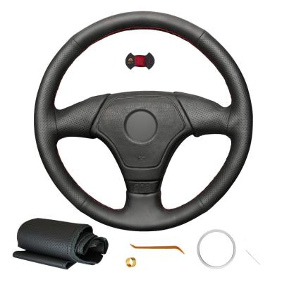 China 1996-1999 Black Artificial Leather Car Steering Wheel Cover for BMW E36 E46 E39 E31 for sale