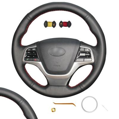 China Durable Interior Accessories Steering Wheel Covers for Hyundai Elantra Solaris Accent for sale