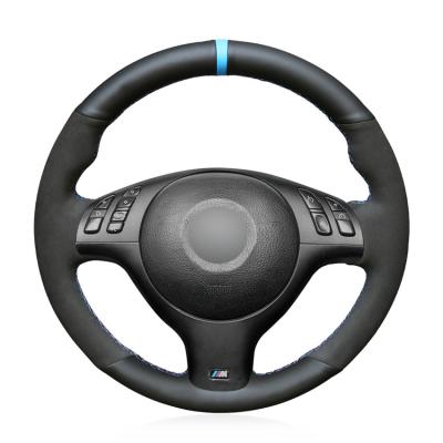 China DIY Steering Wheel Cover in Black Suede for BMW E46 E39 330i 540i 525i 530i 330Ci M3 for sale