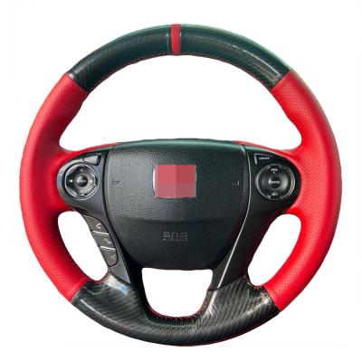 China Hand Stitched Leather Steering Wheel Cover for Honda Accord 9 Crosstour Pilot Ridgeline Odyssey for sale