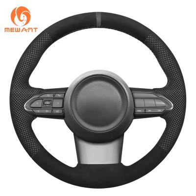 China Gray Thread Athsuede Steering Wheel Cover for Toyota Yaris Asia 2020-2024 Perfect Fit for sale