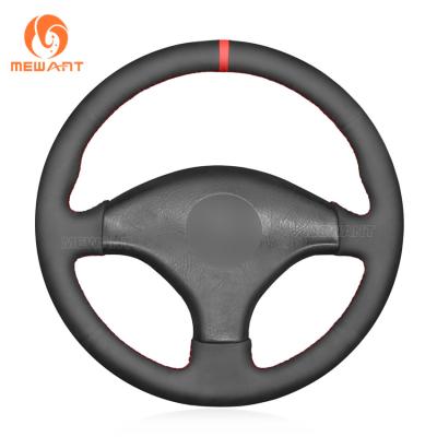 China Sew Black Suede Steering Wheel Cover for Honda Civic 6 EK CTR EK3 EK4 Type R Sir EK9 for sale