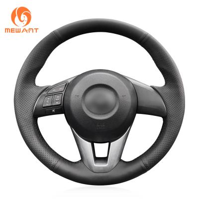 China Leather Steering Wheel Cover for Mazda 3 Axela 6 Atenza 2 CX-3 CX3 CX-5 CX5 2013-2017 for sale