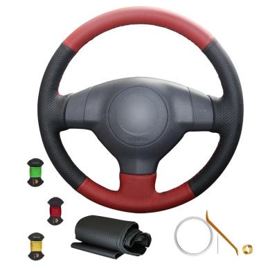 China Leather Steering Wheel Cover for Suzuki SX4 Alto and Swift 3-Spoke Custom Design for sale