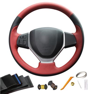 China VITARA Leather Steering Wheel Cover for Suzuki CELERIO S-CROSS SX4 2013 2014 at Low for sale