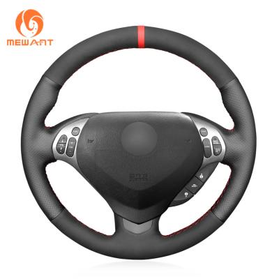 China Accesorios para automóviles Personalización de cuero perforado negro suede de fibra de carbono Protector de envoltura para el volante para Acura TL 2007 2008 en venta