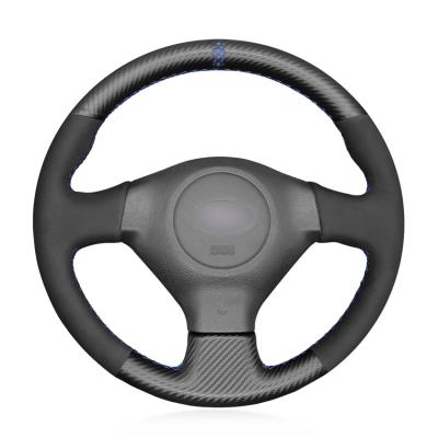 China Customized Durable Car Accessories Auto Suede Carbon Fiber Car Steering Wheel Cover for Subaru Forester 2005-2008 Impreza WRX for sale