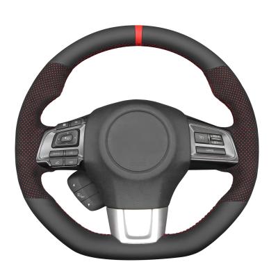 China DIY Customized Durable Accessories For Girls Car Starlight Athsuede Leather Car Steering Wheel Cover for Subaru WRX 2015-2020 US for sale