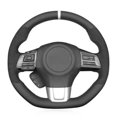 China Best Selling Car Accessories Starlight Athsuede Leather Car Steering Wheel Cover for Subaru WRX Impreza Outback bmw porsche for sale